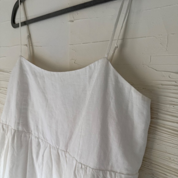 Sunday Best | Linen Blend Hayes Dress | Size Medium | White - Picture 6 of 9